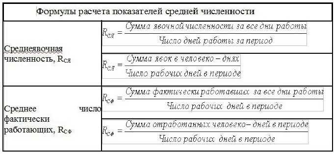 Как рассчитать среднюю численность работников за год инструкция и примеры